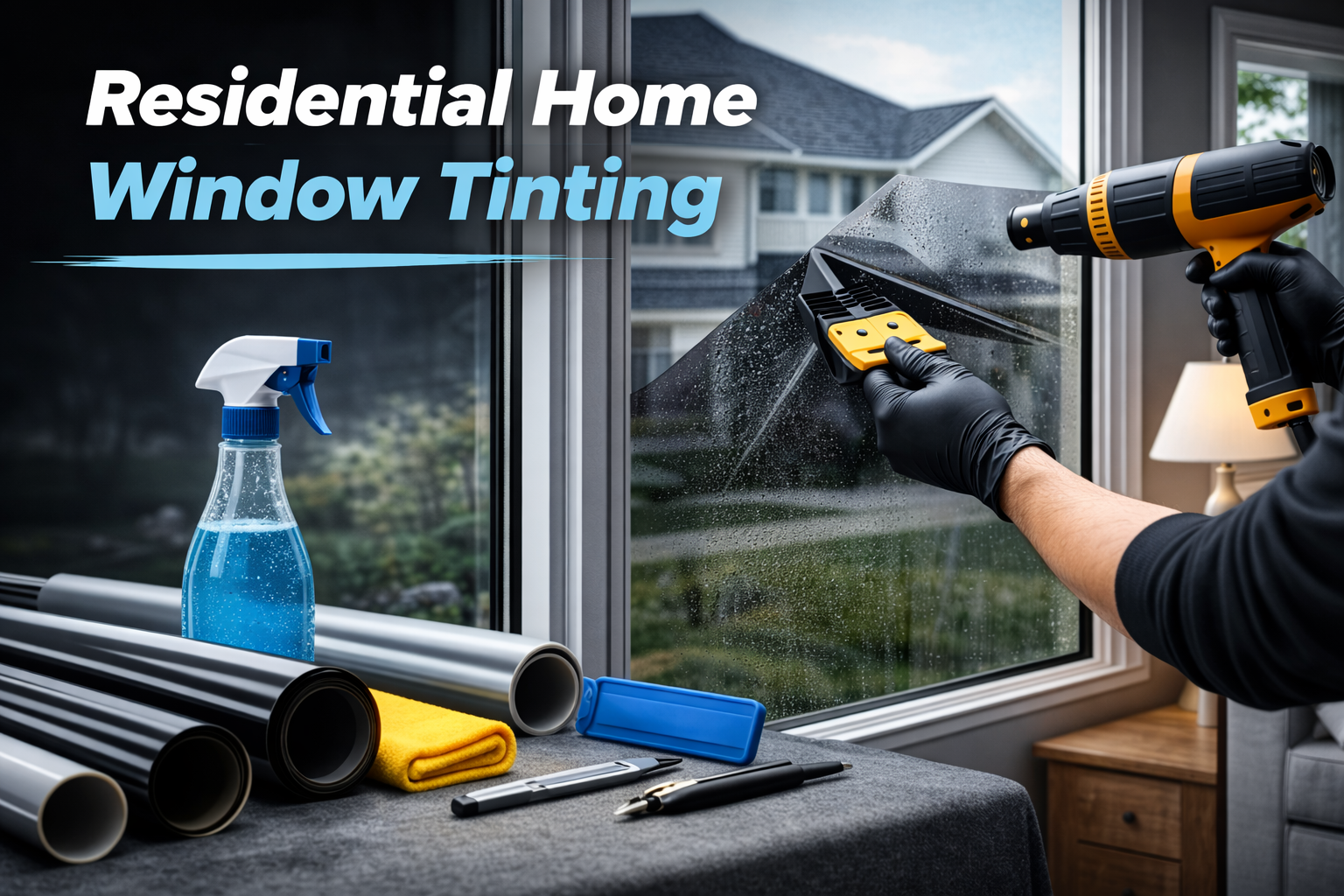Residential home window tinting